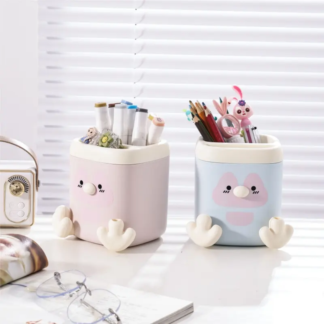 Multi-Functional Pen Holder Creative Cartoon Penguin Pen Holder Office Stationery Desktop