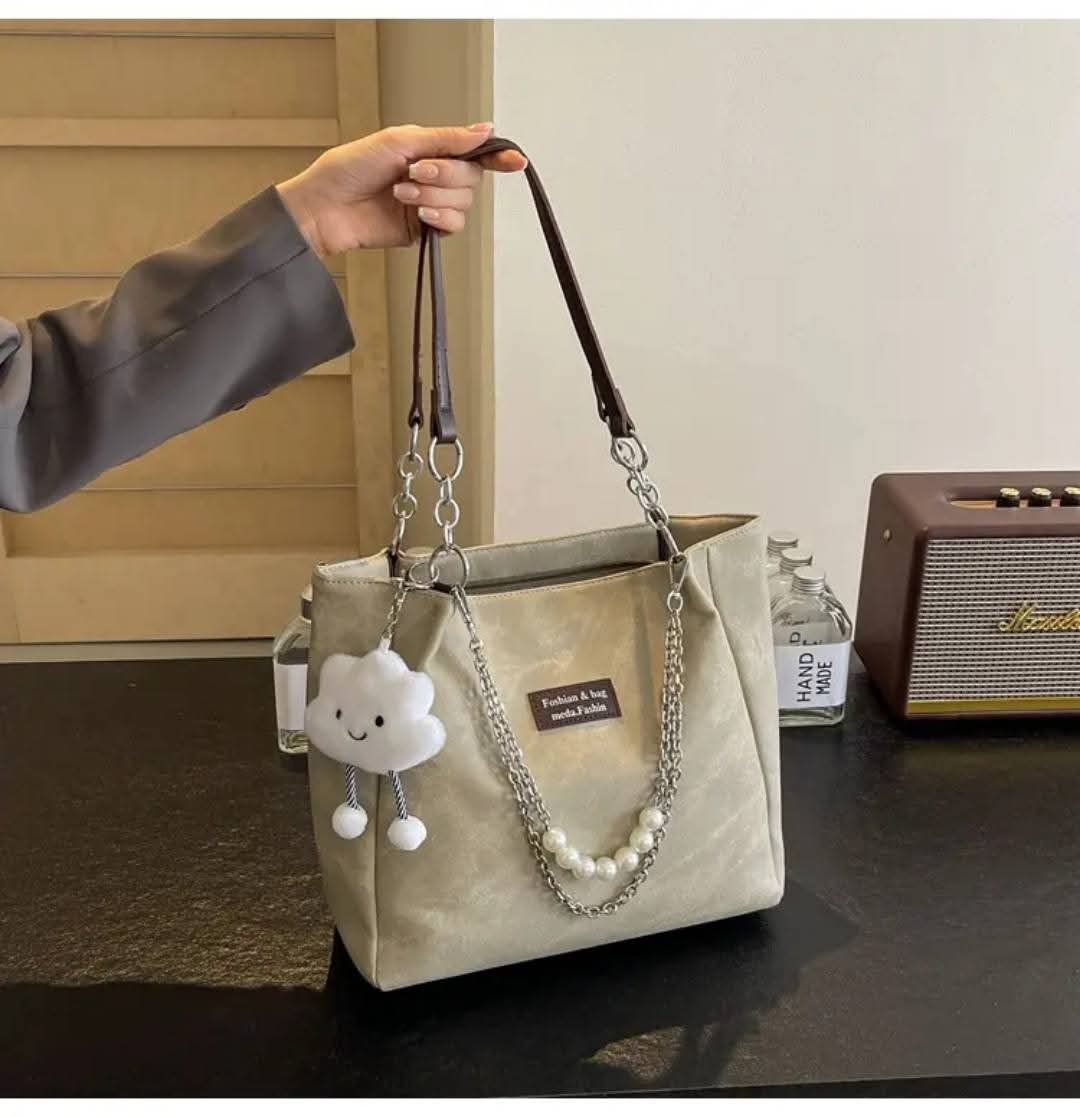 Fashion Collection Korean Style Large Capacity Commuter Tote Bag – Women’s Simple Shoulder Bag