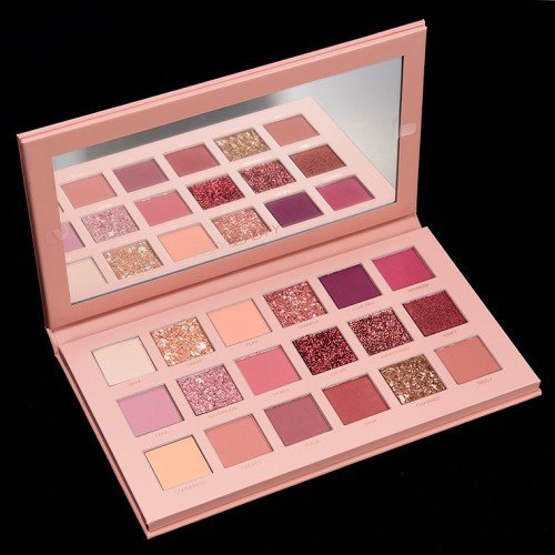 Capel 18-Color Desert Rose Eyeshadow Palette – Glitter & Matte Shades